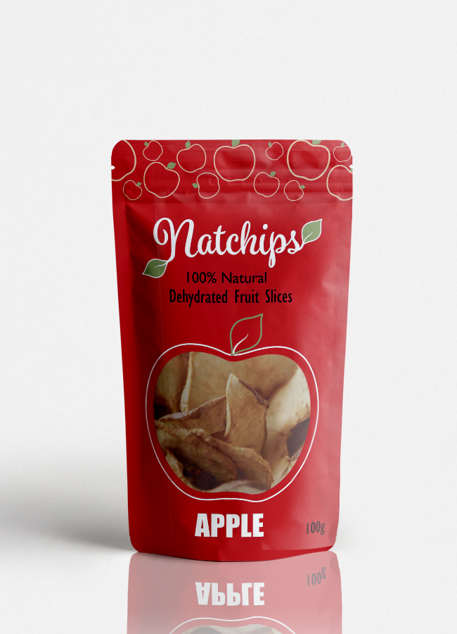 Natchips's logo dried fruit packaging design label
